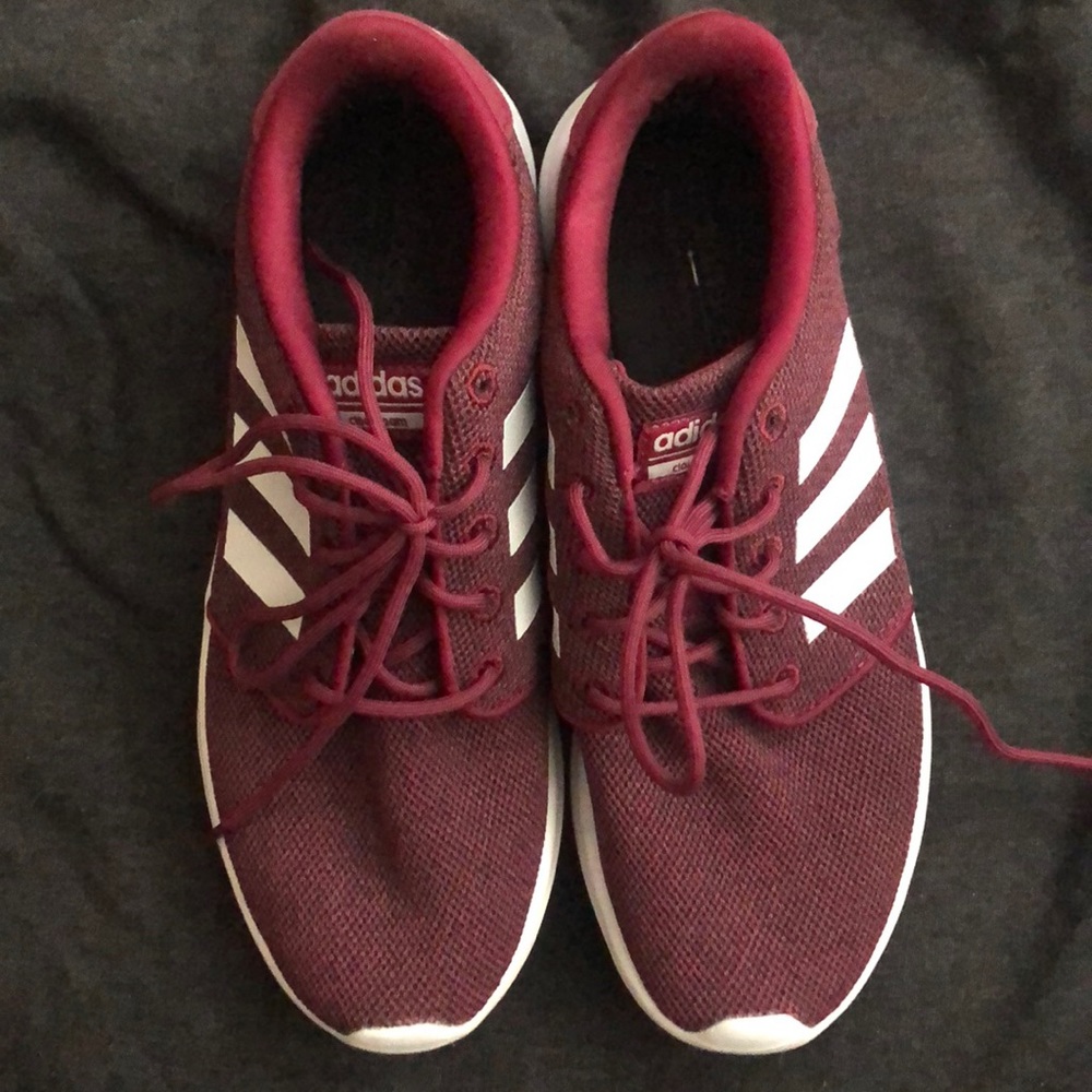Adidas maroon sneakers, work handful of times